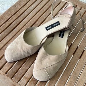 Giorgio Armani women suede shoes sz 39